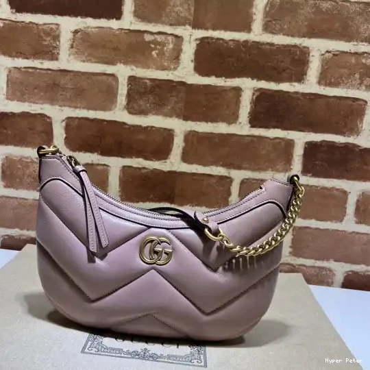 Hyperpeter GUCCI Marmont GG half-moon-shaped small bag 0703